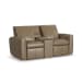Aria - Power Reclining Loveseat With Console - Fawn