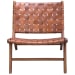 Plait - Woven Leather Accent Chair - Light Brown