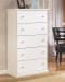 Bostwick Shoals - White - 6 Pc. - Dresser, Mirror, Chest, Twin Panel Bed