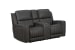 Pierce - Console Loveseat With Power Recline, Power Headrests And Power Lumber, Zero Gravity, Lumbar - Dark Gray