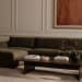 Rue - Classic L Modular Sectional - Dark Green