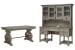 Tinley Park - Writing Desk With Credenza And Hutch - Dove Tail Gray