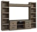 Trinell - 4-Piece Entertainment Center With 60" TV Stand W/Fireplace Option - Brown