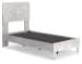 Paxberry - Whitewash - Twin Panel Platform Bed