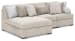 Cuddle Plush - Arctic - 3-Piece Sectional With Armless Chaise And RAF Corner Chair