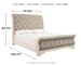 Realyn - Queen Upholstered Sleigh Bed - Chipped White