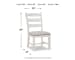 Valebeck - Beige / White - Dining UPH Side Chair (Set of 2)