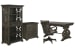 Bellamy - Writing Desk With Chair, Lateral File Cabinet And Bookcase - Peppercorn