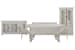 Bronwyn - Extendable Rectangular Dining Table With 2 Benches, 2 Host Chairs, Server And Dining Cabinet - Alabaster