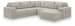 Next-Gen Gaucho - 5-Piece Sectional With RAF Corner Chaise - Gray