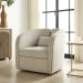 Vega - Ecru Swivel Chair - White