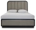 Rowanbeck - Queen Upholstered Panel Bed - Gray / Black