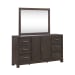 Modern Edge - Dresser & Mirror - Brown