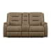 Arlo - 76" Reclining Loveseat With Console - Light Brown