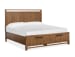 Conway - King Panel Storage Bed, 2 Nightstands And Drawer Dresser With Portrait Mirror - Honey Wheat