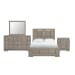 Kelis - 4 Piece Bedroom Set With Queen Panel Bed And LED - Gray