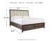 Brueban - Rich Brown - 5 Pc. - Dresser, Mirror, California King Panel Bed with 2 Storage Drawers