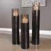 Rigina - Large Floor Hurricane Candleholder - Bronze / Brown