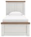 Savonport - Twin Panel Bed - White / Brown