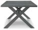 Elite Park - Gray - Rect Dining Table W/Umb Opt