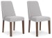 Lyncott - Light Gray / Brown - Dining Uph Side Chair (Set of 2)