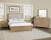 Custom Express - King Upholstered Panel - Pebble Grey / Clear Oak