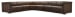 Savion - Deux 6 Seat Sectional With Three Power Recliners And Seven Power Headrests - Dark Brown