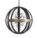 Polaris - 8 Light Large Chandelier - Bronze / Nickel / Silver