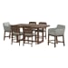 Glinda - 7 Piece Counter Height Dining Set (Table, Four Chairs And Two Upholstered Chairs) - Brown