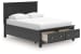 Lanolee - Queen Panel Storage Bed - Black