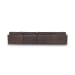Thurlow - U Shaped Modular Armless Sectional  -  Espresso Brown