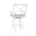 Bristol - Swivel Counter Stool - White & Beige