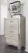 Lonnix - Silver Finish - 6 Pc. - Dresser, Mirror, Chest, Queen Panel Bed