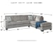 Altari - Alloy - Right Arm Facing Corner Chaise With Sleeper 2 Pc Sectional