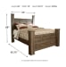 Juararo - Dark Brown - Queen Poster Bed with 2 Storage Drawers
