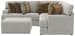 Tori - 2 Piece Sectional With Comfort Coil Seating, 41" Cocktail Ottoman And 9 Accent Pillows Included - Birch