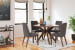 Lyncott - Charcoal / Brown - 5 Pc. - Dining Room Table, 4 Side Chairs