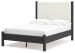 Cadmori - Black / White - Full Upholstered Panel Bed