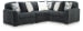 Midnight-Madness - 4-Piece Sectional - Gunmetal