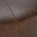 Clair - Leather Round Coffee Table - Cocoa Brown
