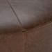 Clair - Leather Round Coffee Table - Dark Brown