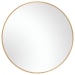 Round Framed Plain Mirror - Brushed Gold