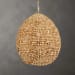 Kauri - 1 Light Wooden Bead Pendant - Brass / Woodtone