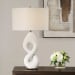 Meridian - Ivory Stone Table Lamp - White