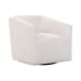 Vernon - Upholstered Swivel Chair - Rise White