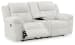 Frohn - Snow - Dbl Reclining Loveseat with Console