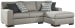 Marsing Nuvella - Slate - Left Arm Facing Loveseat 2 Pc Sectional