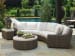 Cypress Point Ocean Terrace - Curved Sectional Armless LAF Sofa - White / Dark Brown