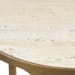 Clench - Brass Side Table - Beige