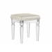 Twenty Nine - Vanity Stool With Acrylic Leg - White